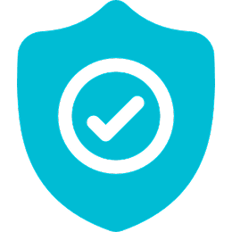 Blue shield security symbol
